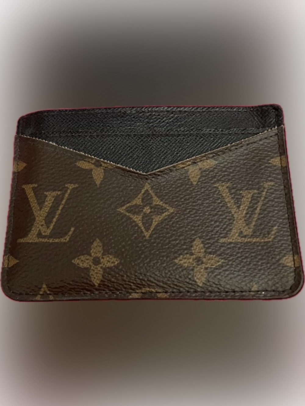 Louis Vuitton Brown Monogram & Black Trim Slim Credit Card Case